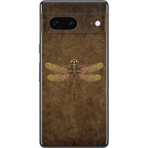 Steampunk & Gear Dragonfly by Brigid Ashwood Pixel Skins